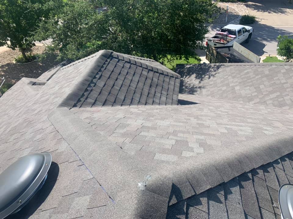 Completed FRS asphalt shingle roof project for a Central Texas homeowner